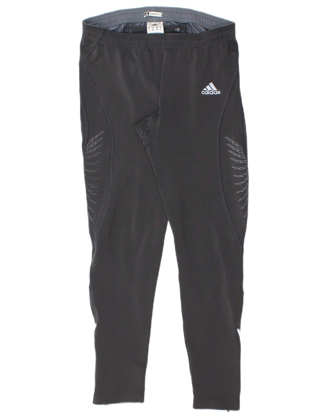 ADIDAS Damen Supernova Leggings UK 14 Medium Schwarz Polyester