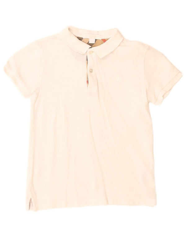 Burberry Poloshirt für Jungen, 6–7 Jahre, weiße Baumwolle