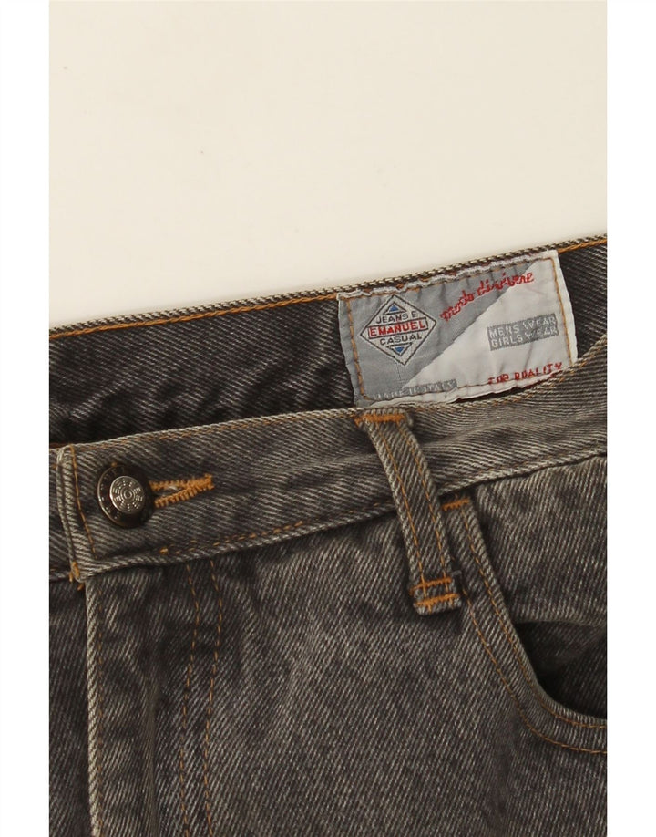 VINTAGE Damen Tapered Jeans W32 L30 Grau