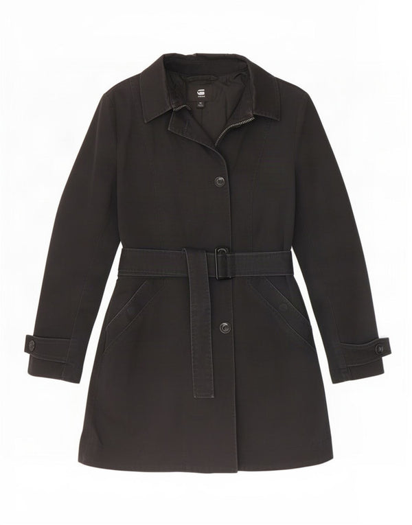 G-Star Damen Trenchcoat UK 6 XS Schwarz Baumwolle