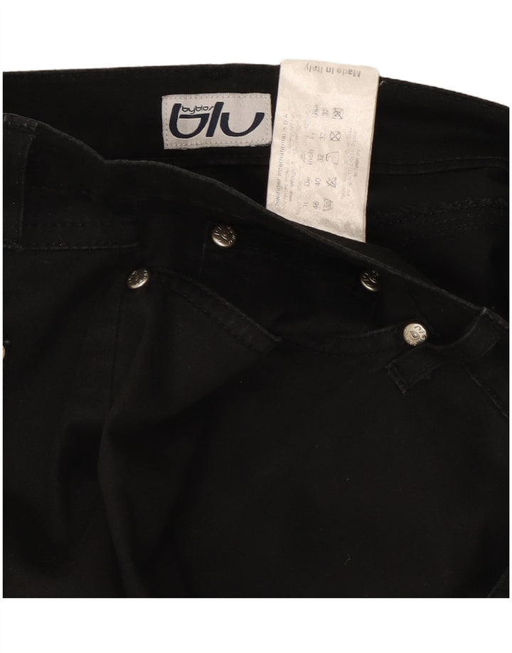 Byblos Damen-Jeans mit weitem Bein, W32, L31, schwarze Baumwolle