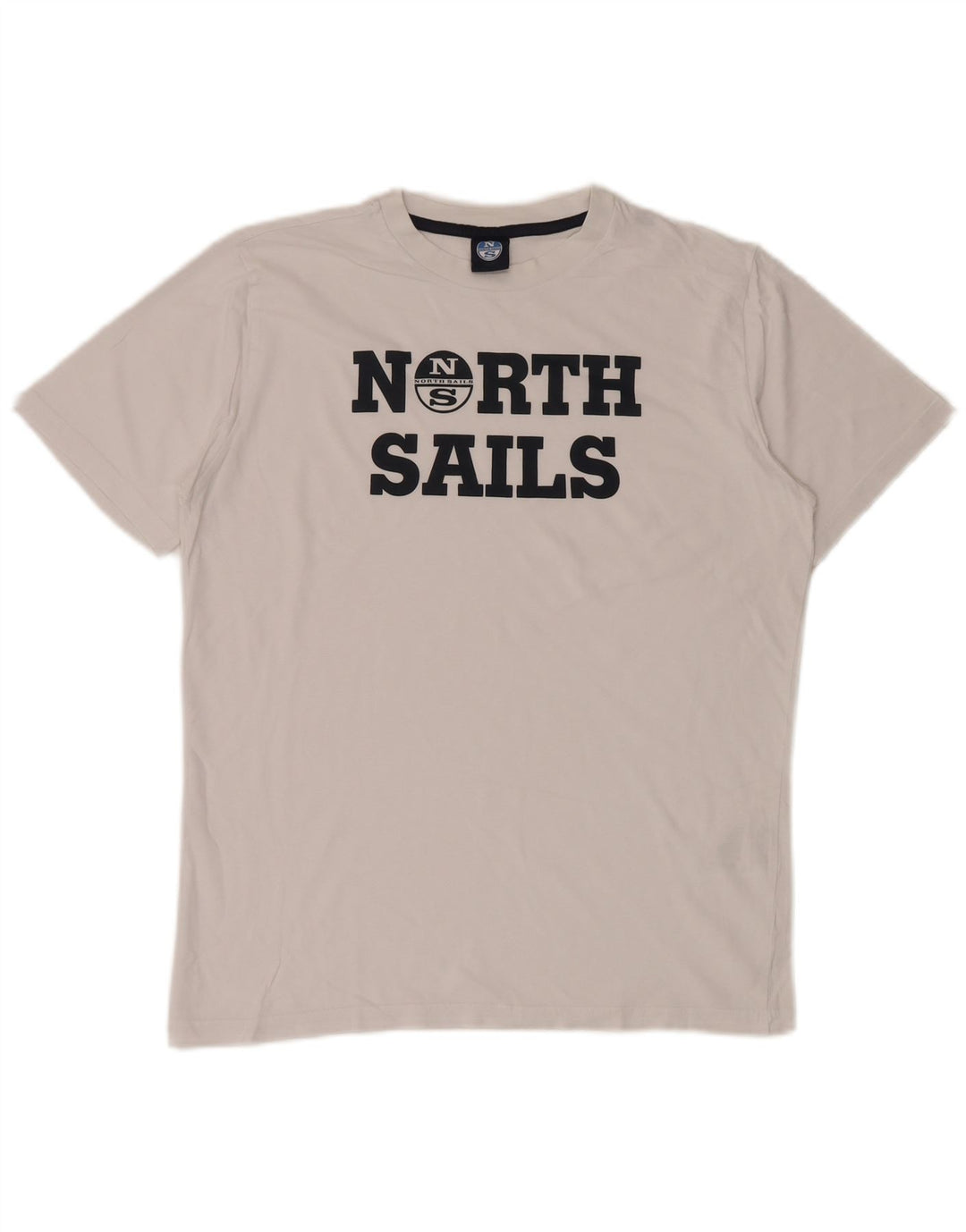 North Sails Herren-T-Shirt mit Grafik, Größe S, weiße Baumwolle