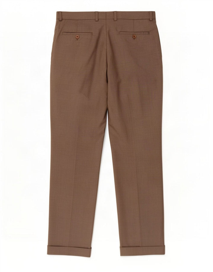 Marks & Spencer Herren-Anzughose mit Pegged-Anzug, W34, L31, braune Wolle