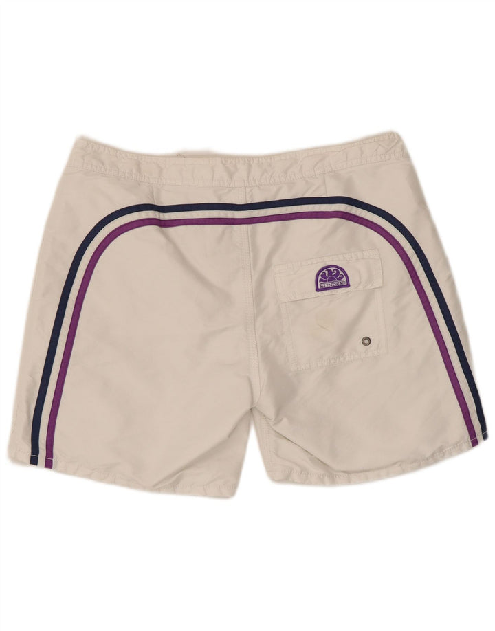 Sundek Herren-Badeshorts, groß, aus weißem Polyester
