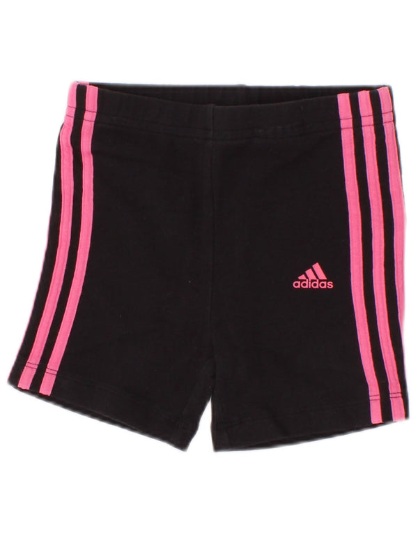 Adidas Baby-Mädchen-Sportshorts, 12–18 Monate, schwarze Baumwolle