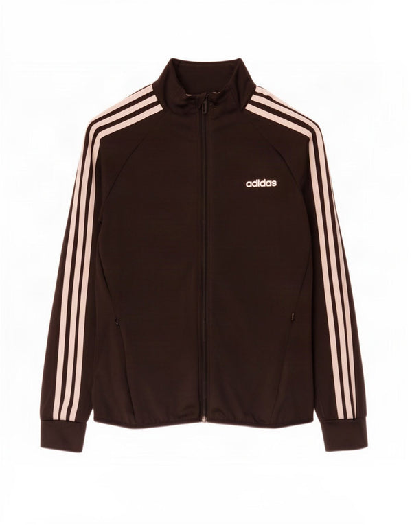 Adidas Damen Climalite Trainingsanzug Top Jacke UK 8/10 Small Schwarz Polyester