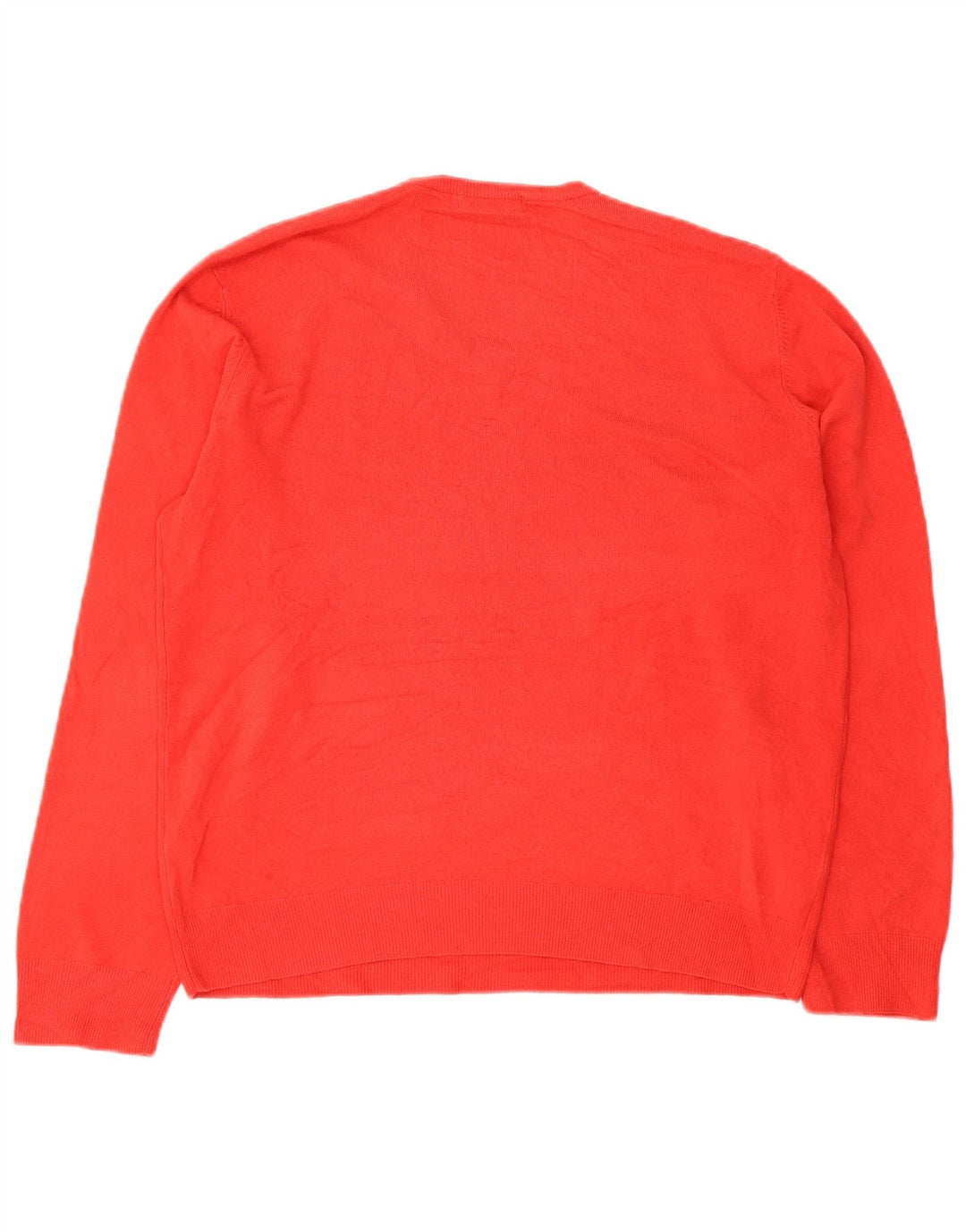 Marks & Spencer Herren Blue Harbor V-Ausschnitt Pullover Pullover Large Rot Acryl