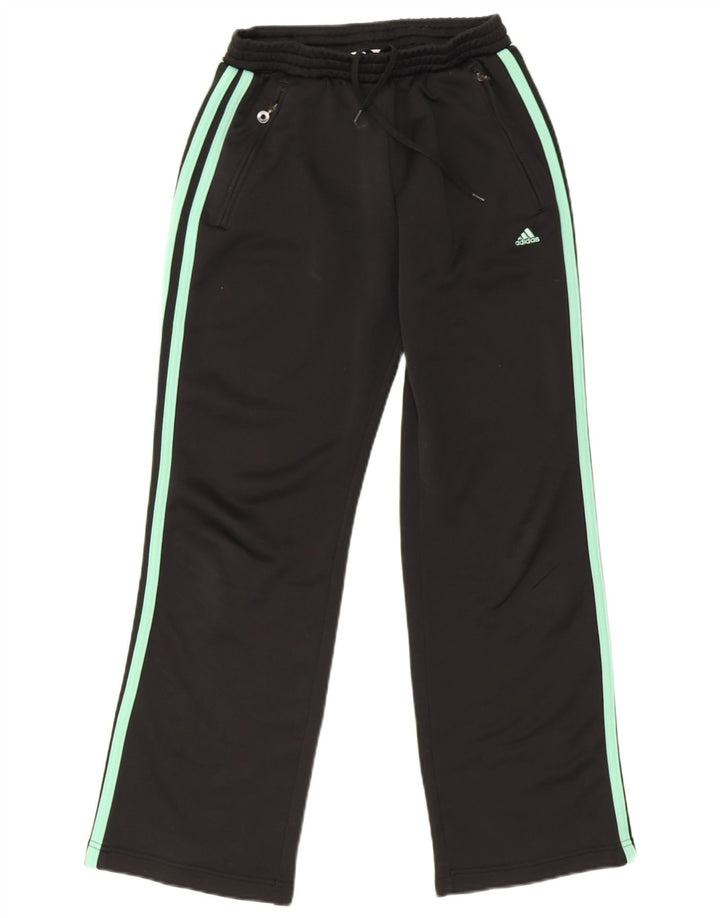 Adidas Damen Trainingshose UK 10 Small Schwarz Polyester