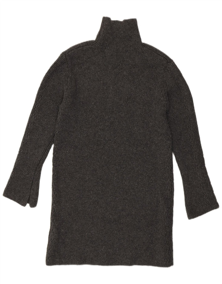 Langer Rollkragenpullover für Damen von Zara, Gr. 8, Größe S, Grau, Acryl