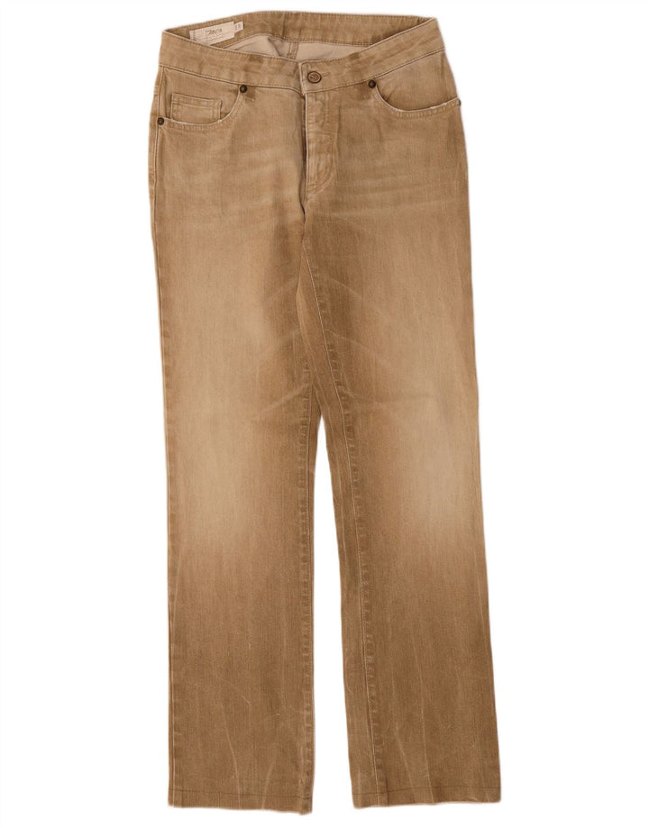Marlboro Classics Damen Straight Jeans W29 L30 Beige Baumwolle