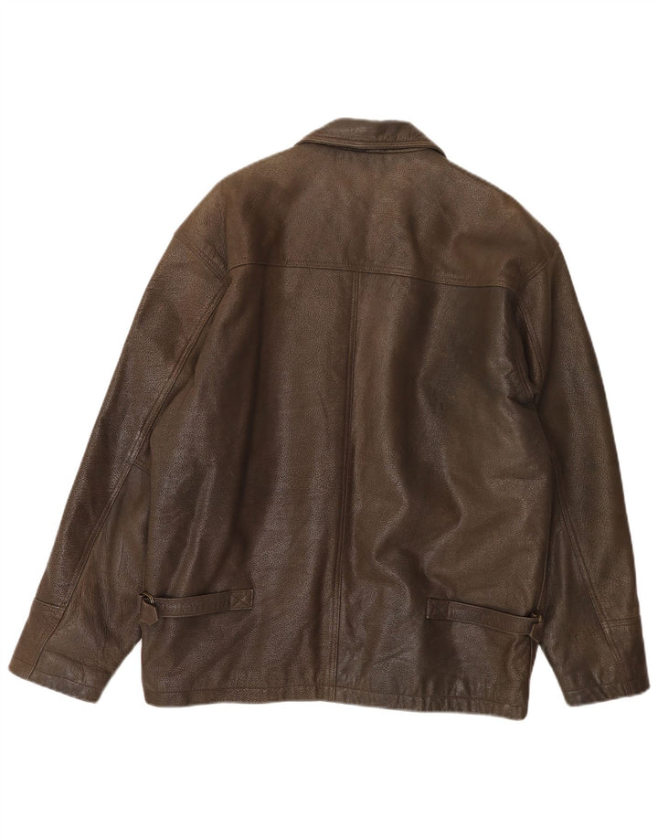 Vintage Herren Lederjacke UK 38 Medium Khaki Leder
