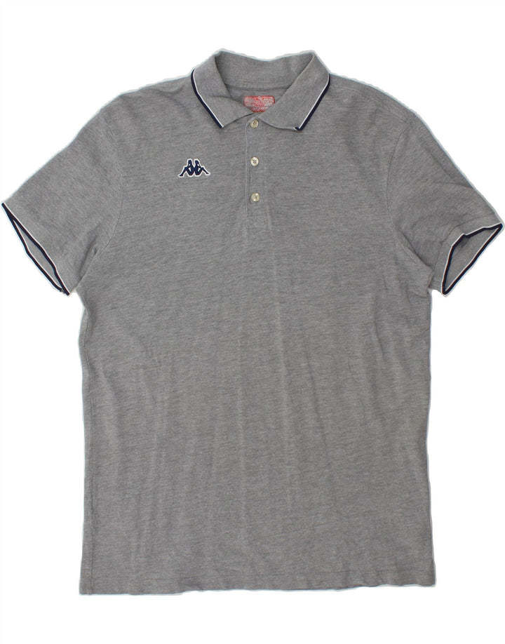 KAPPA Mens Polo Shirt Large Grey Cotton Vintage Kappa and Second-Hand Kappa from Messina Hembry 