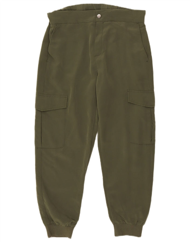 French Connection Damen-Cargohose mit hoher Taille, UK 12, M, W34, L27, Kha