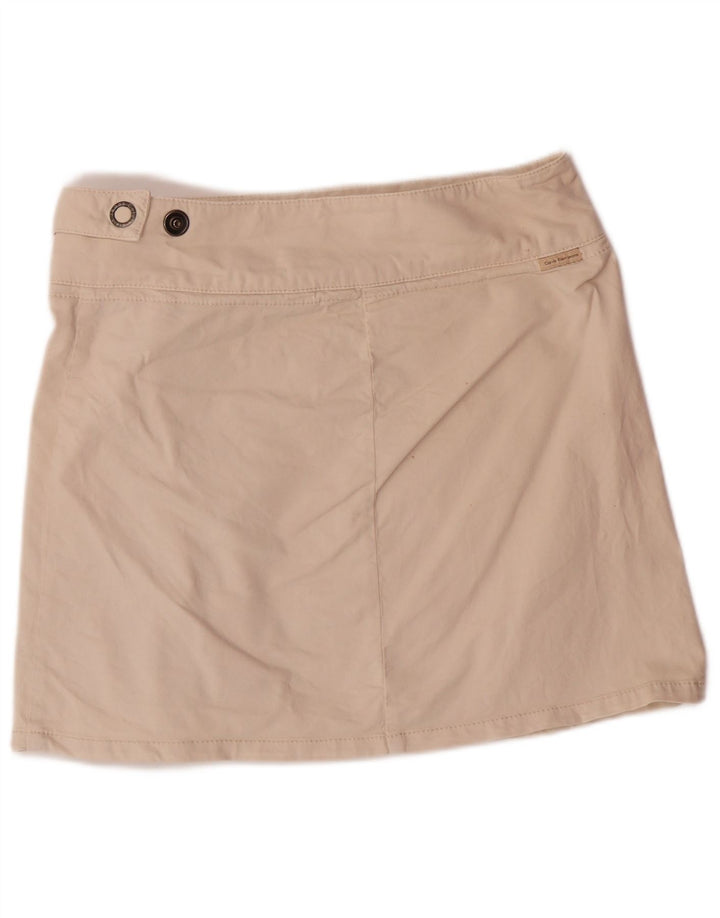CALVIN KLEIN Womens Wrap Mini Skirt W29 Medium Beige Cotton