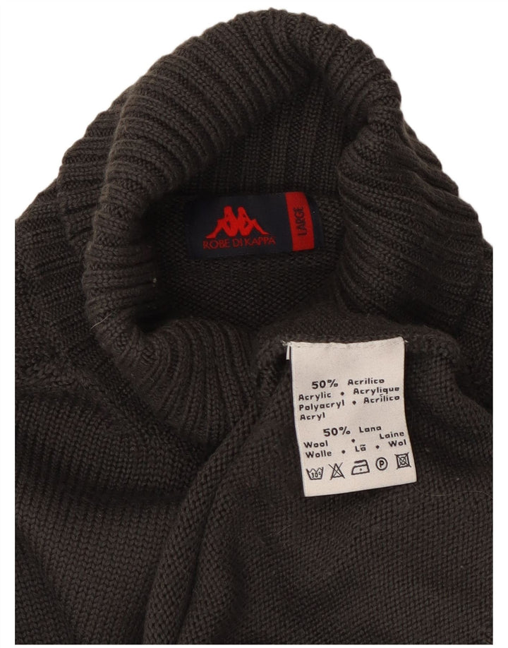 Kappa Damen-Pullover mit Rollkragen, Gr. 40, Größe L, Grau, Acryl