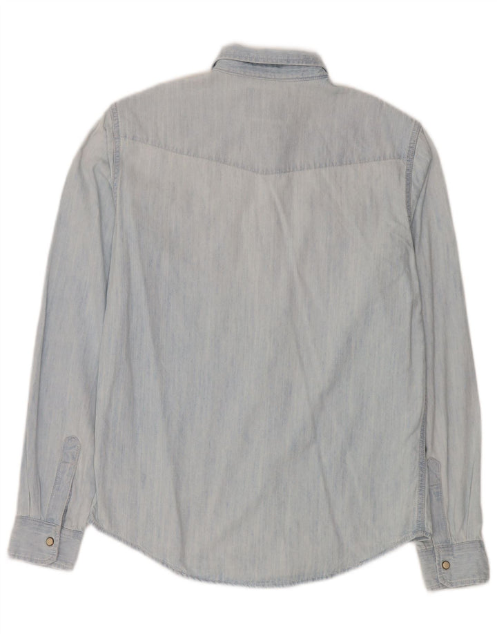 Zara Herren Jeanshemd Mittelblau