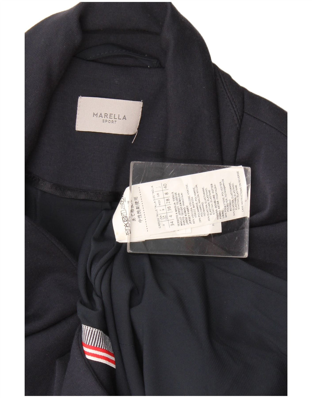 Marella Damen-Blazer mit 1 Knopf, Gr. 8, Marineblau, Viskose