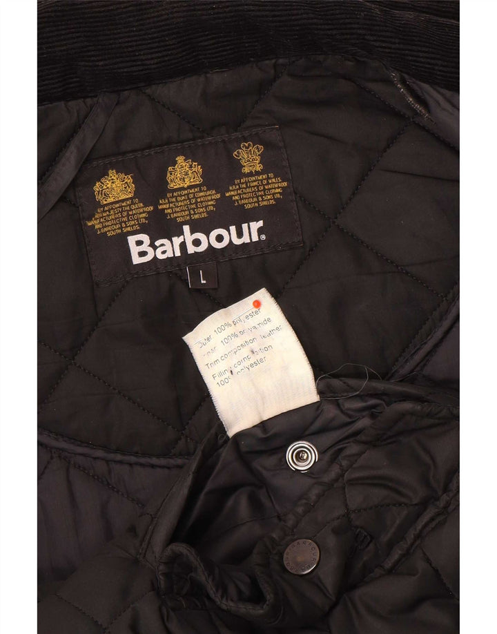 Barbour Herren Steppjacke UK 40 Large Schwarz Polyester