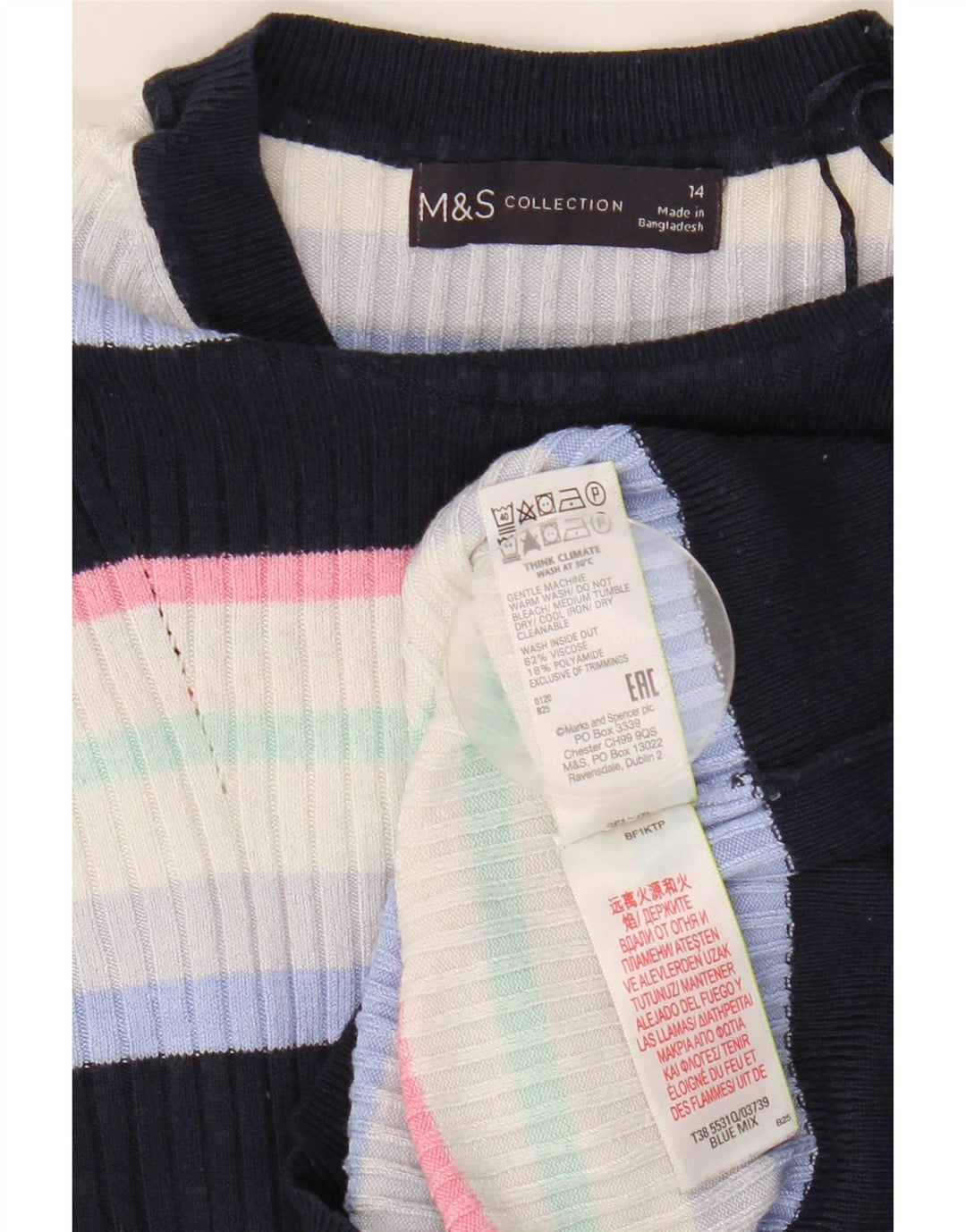 Marks & Spencer Damen-Pullover mit U-Boot-Ausschnitt, Gr. 14, mittleres Marineblau