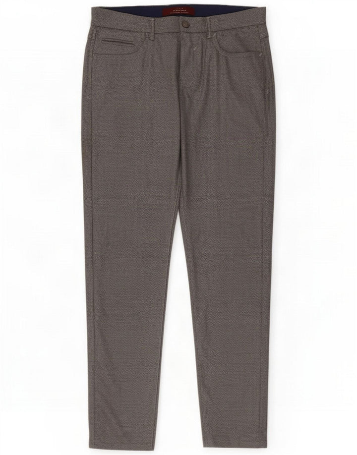 Zara Herren Slim Freizeithose EU 40 Mittel W31 L30 Grau Polyester