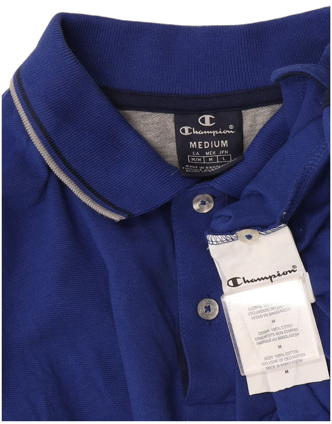 Champion Herren-Poloshirt aus mittelblauer Baumwolle