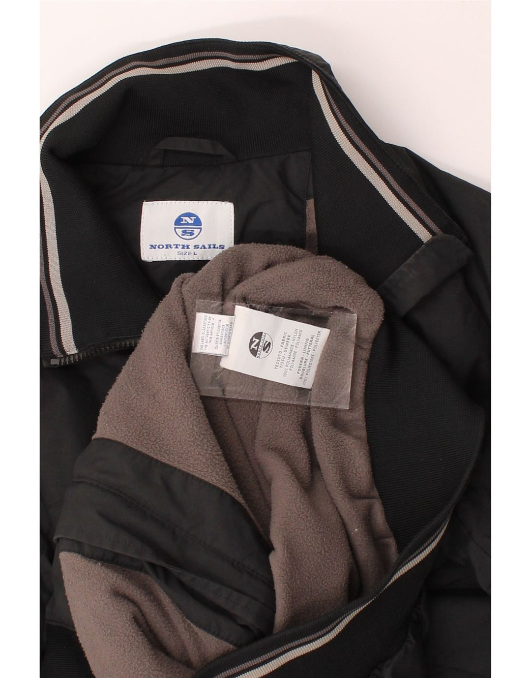 NORTH SAILS Mens Bomber Jacket UK 40 Large Black Polyamide Vintage North Sails and Second-Hand North Sails from Messina Hembry 