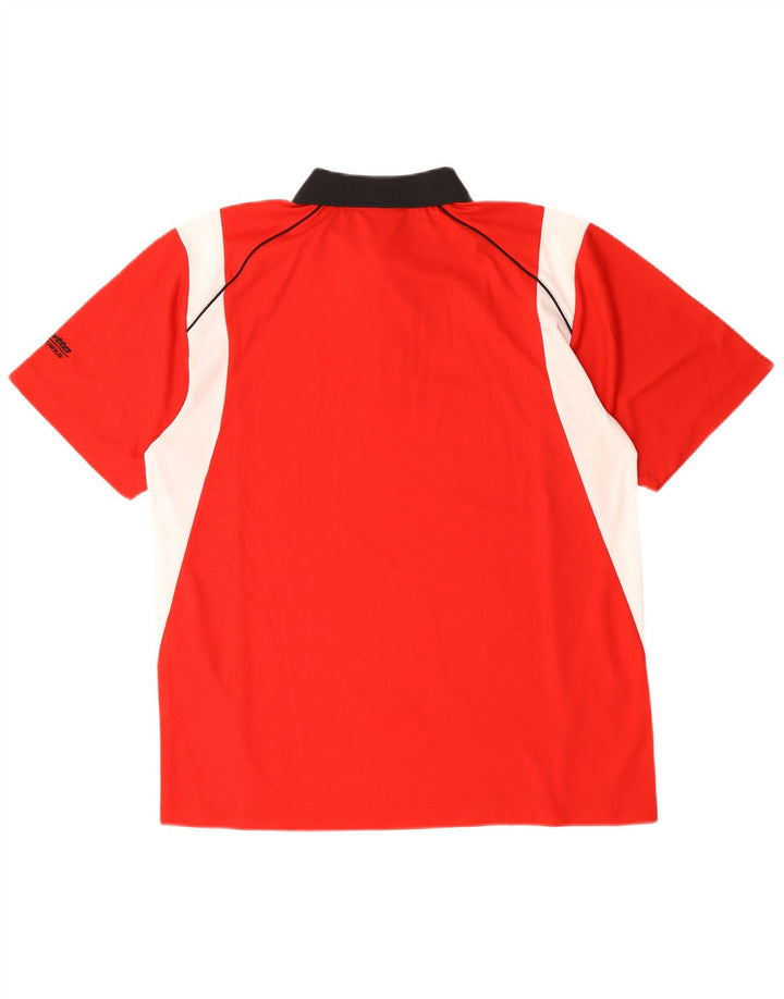 Lotto Herren-Rugby-Poloshirt, Mittelrotes Farbblock-Polyester