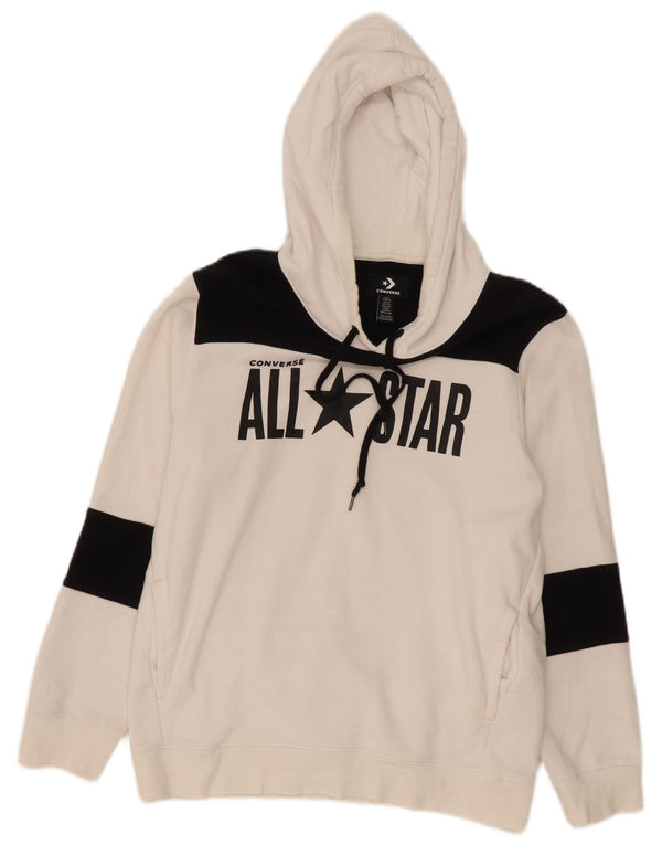 Converse Kapuzenpullover mit Grafik für Jungen, 13–14 Jahre, XL, weiße Farbblock-Baumwolle