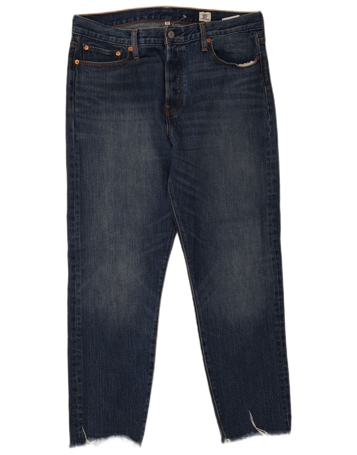 Levi's Damen Slim Jeans W32 L27 Blaue Baumwolle