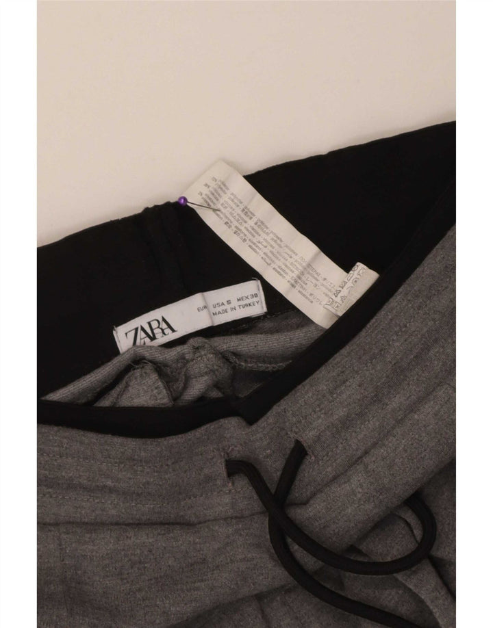 Zara Herren-Trainingshose, klein, grau, Farbblock-Polyester