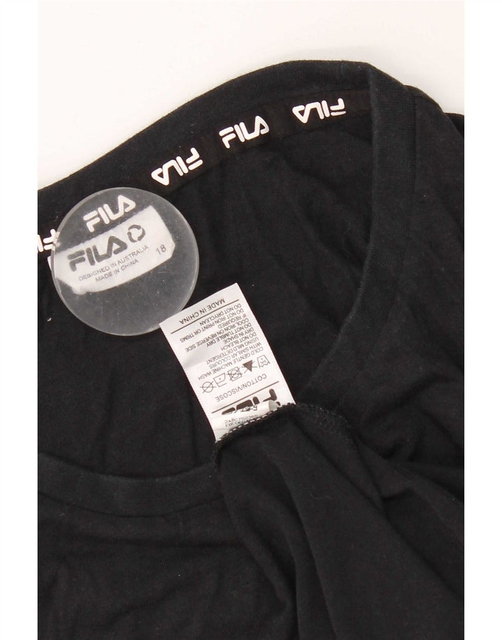 Fila Damen Weste Top UK 18 XL Schwarz Baumwolle
