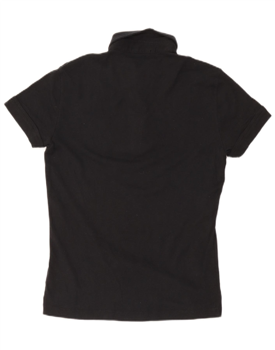 Gas Damen Poloshirt UK 10 Small Schwarz Baumwolle