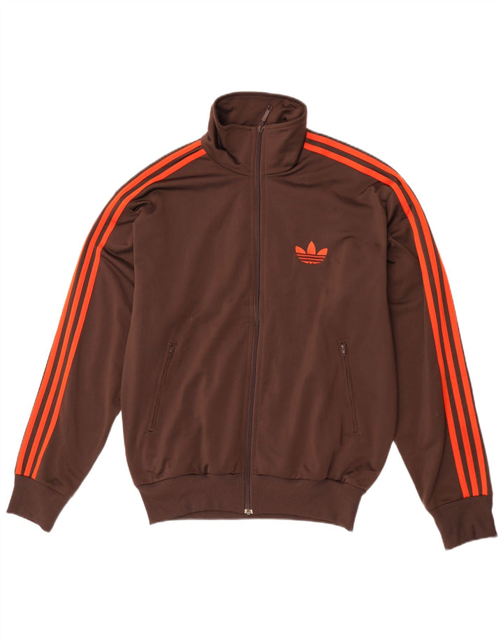 Adidas Herren Trainingsanzug Top Jacke Mittelbraunes Polyester