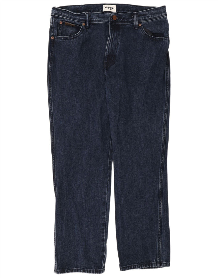 Wrangler Herren Texas Straight Jeans W34 L30 Marineblau