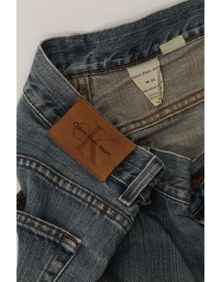 Calvin Klein Damen Slim Jeans W36 L34 Blaue Baumwolle