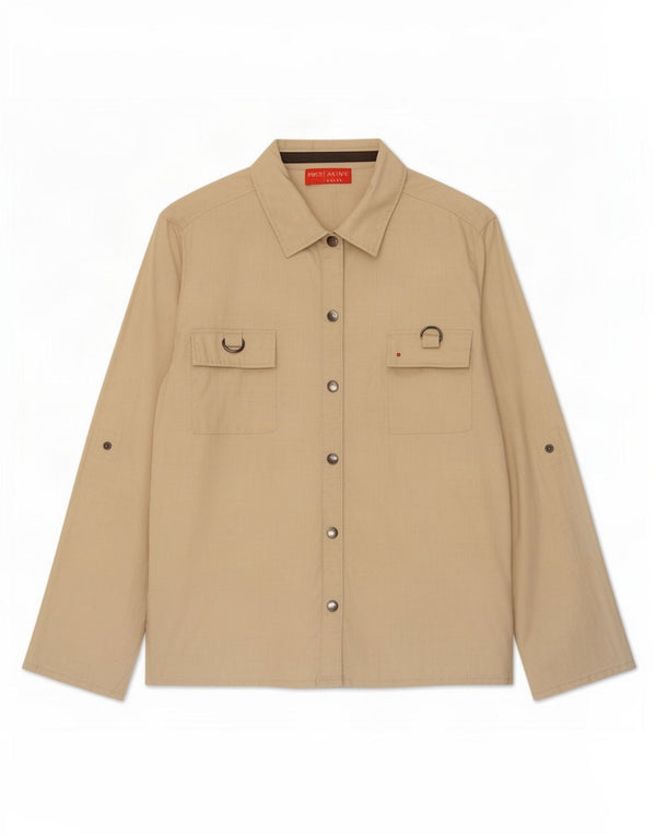 Perte dy Krizia Damenhemd UK 18 XL Beige Leinen