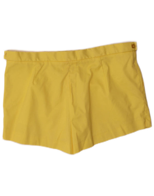 Vintage Damen Casual Shorts IT 50 XL W38 Gelbe Baumwolle
