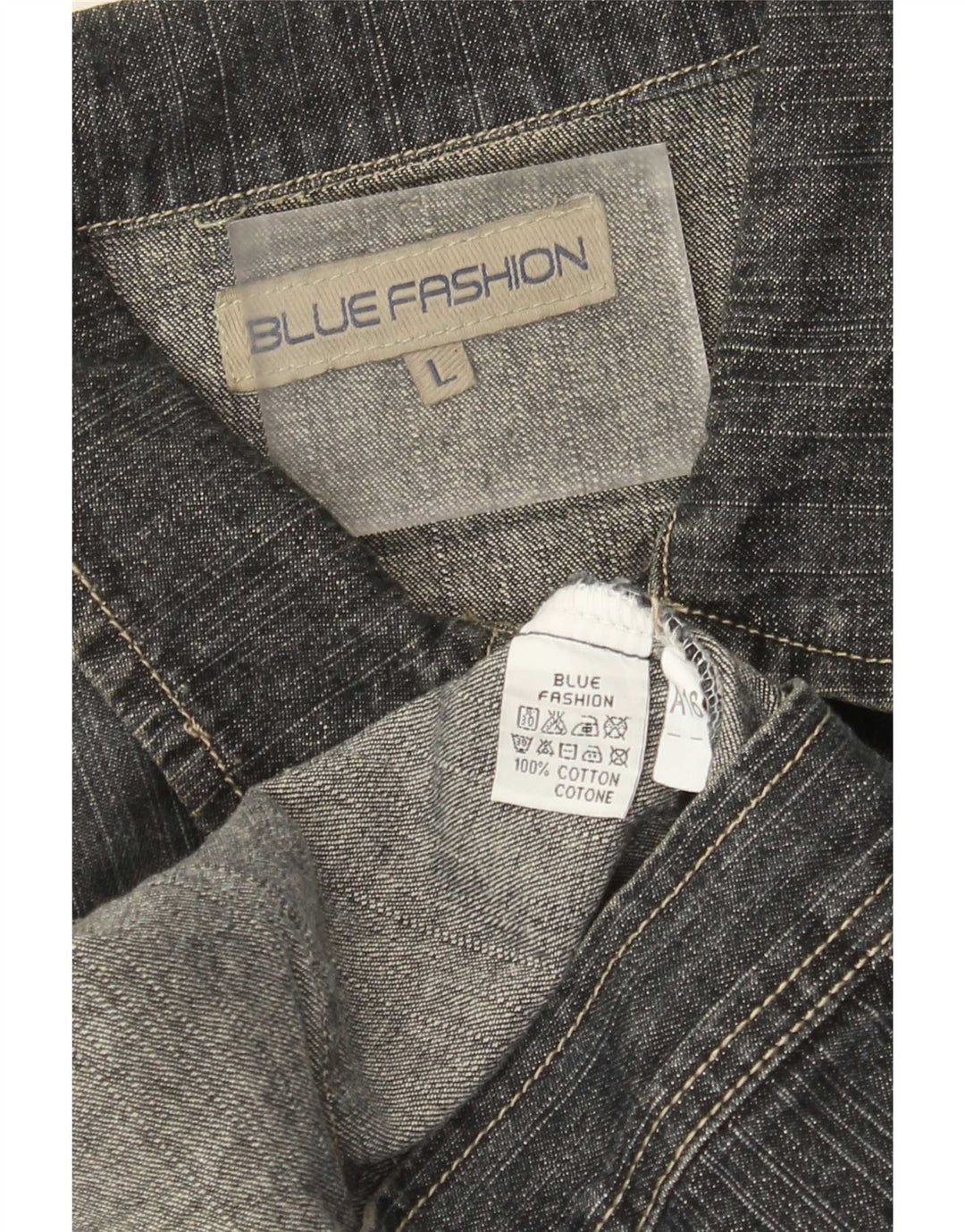 Vintage Herren Jeansjacke UK 40 Große blaue Baumwolle