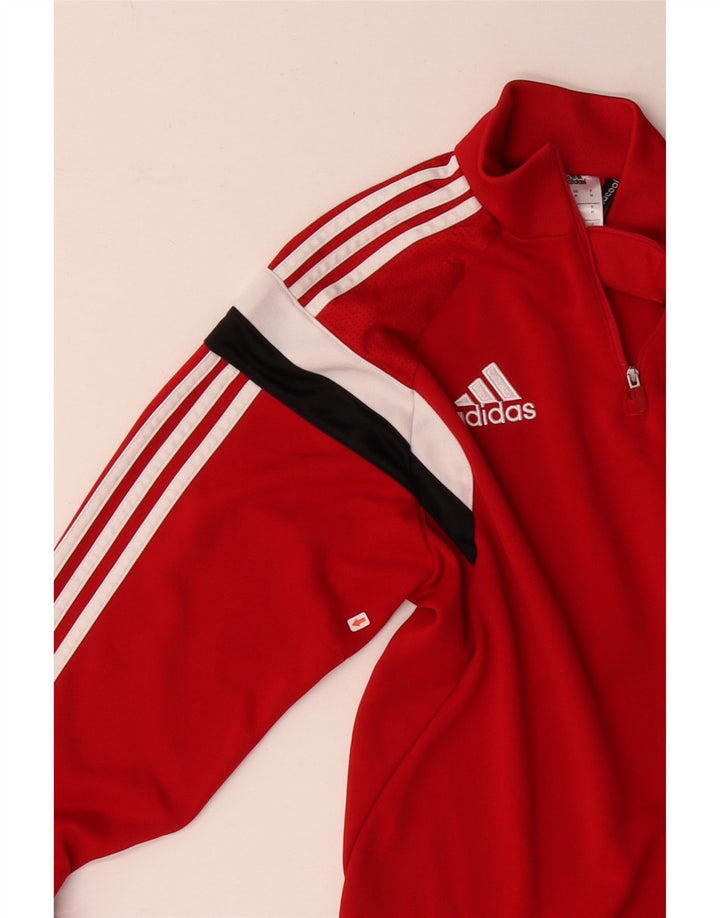 Adidas Herren Climacool Pullover-Trainingsanzug-Oberteil, Mittelrot, Farbblock