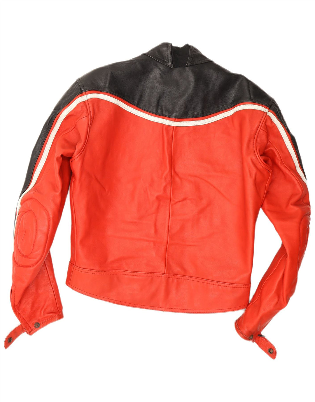 Dainese Herren-Leder-Racer-Jacke IT 52, großes rotes Colourblock-Leder