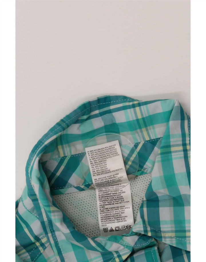 The North Face Damen-Hemd UK 10 Small aus grün kariertem Nylon