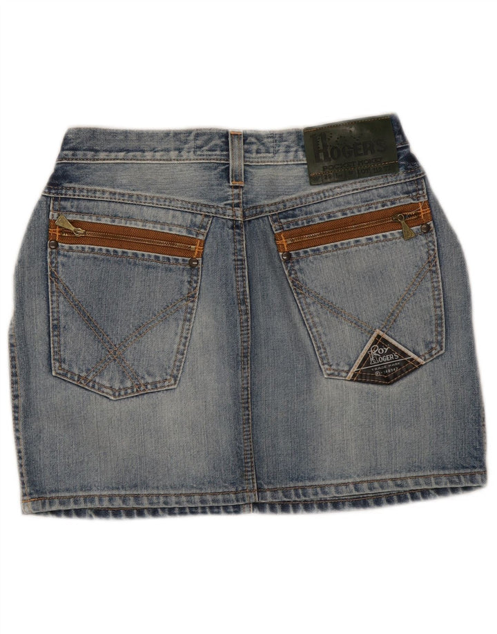 Roy Rogers Damen Mini-Jeansrock W29 mittelblaue Baumwolle