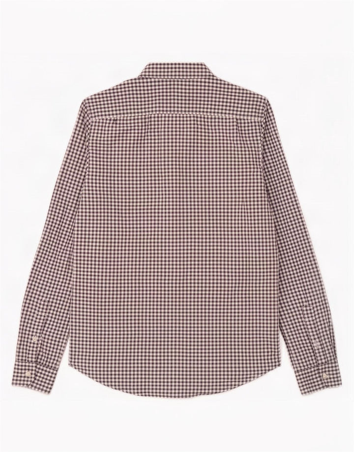 Jack Wills Herren-Hemd mit klassischer Passform, mittelblau, Gingham-Baumwolle