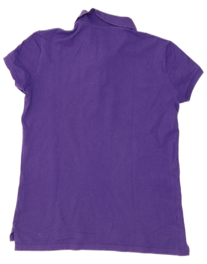 Lacoste Damen-Poloshirt, Größe 42, groß, lila Baumwolle