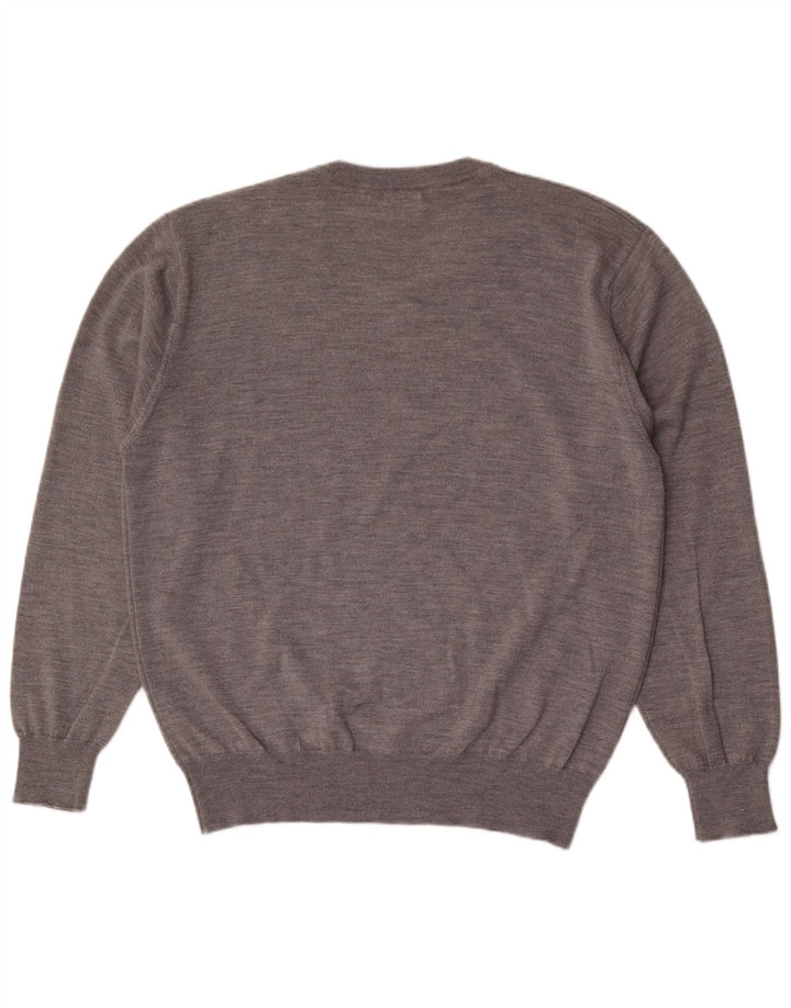 ORVIS Herren-Pullover mit V-Ausschnitt, XL, graue Wolle