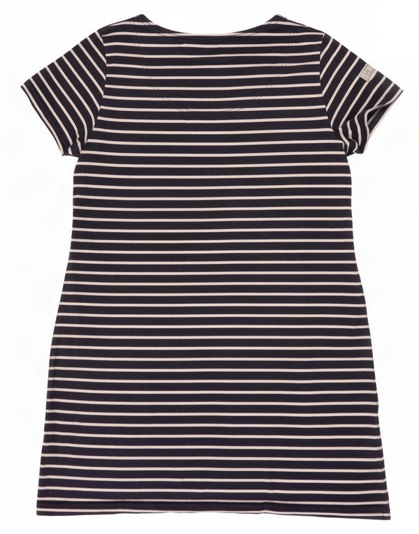 Joules Damen T-Shirt-Kleid UK 18 XL Marineblau gestreift aus Baumwolle