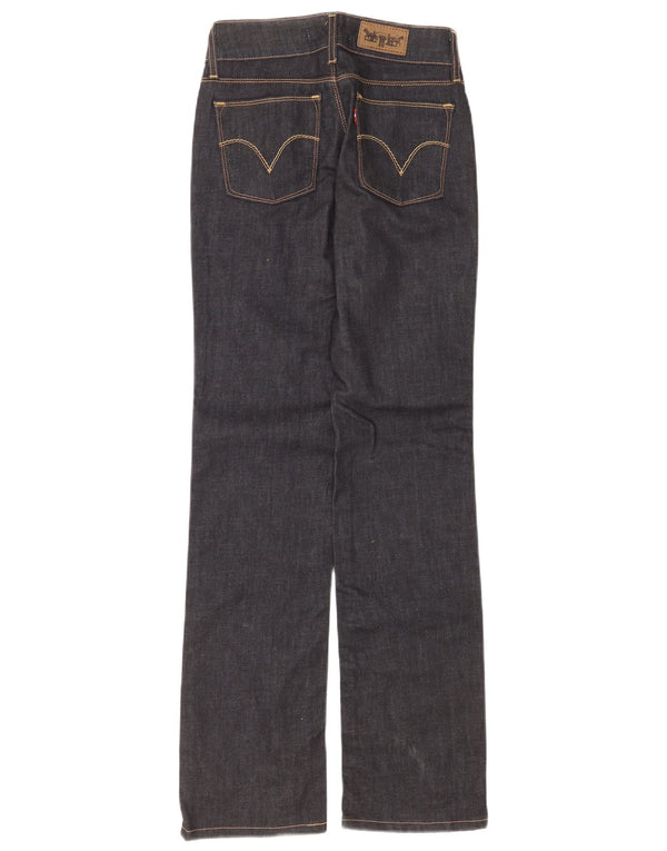 Levi's Damen 570 Straight Jeans W26 L34 Marineblaue Baumwolle