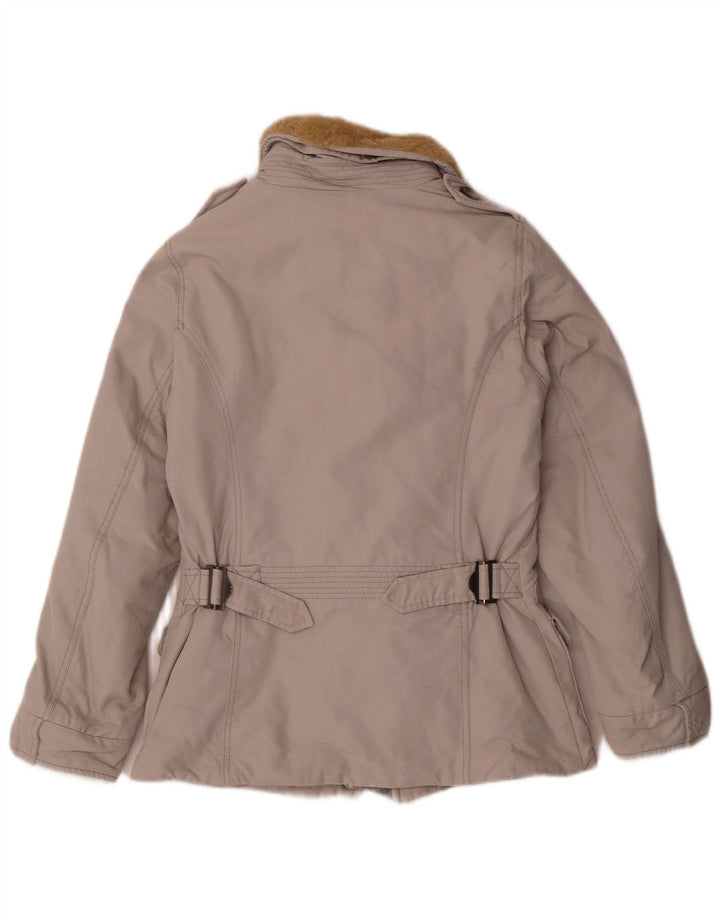 Think Pink Wattierte Damenjacke UK 12 Mittelgraues Polypropylen