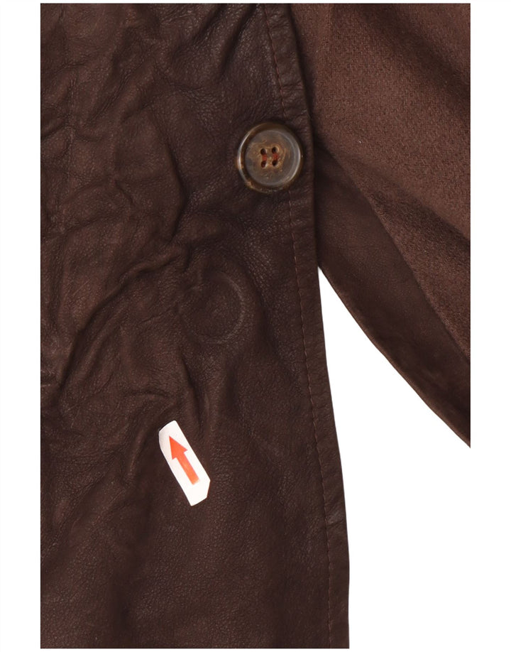 Vintage Herren Ledermantel UK 44 2XL Braun Klassisch