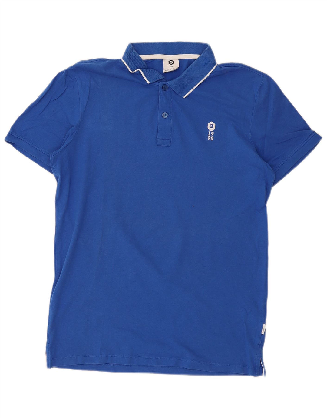 JACK & JONES Herren Core Poloshirt mittelblaue Baumwolle